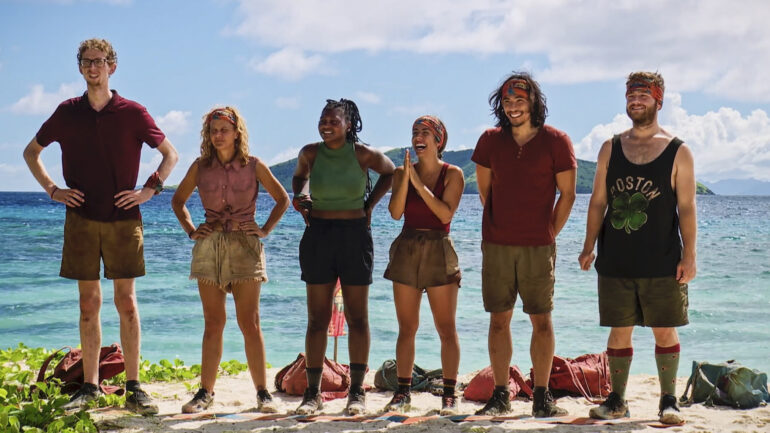 Drew, Julie, Katurah, Dee, Austin, and Jake in 'Survivor' Season 45 Episode 12