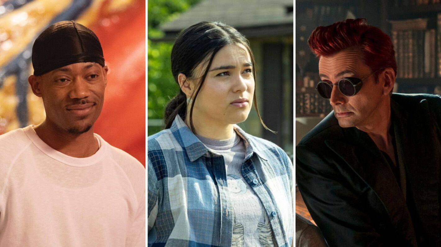 Tyler James Williams in 'Abbott Elementary,' Devery Jacobs in 'Reservation Dogs,' and David Tennant in 'Good Omens'